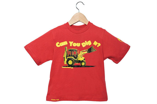 Red Tractor Ted Can You Dig It Short Sleeve Childrens T-Shirt