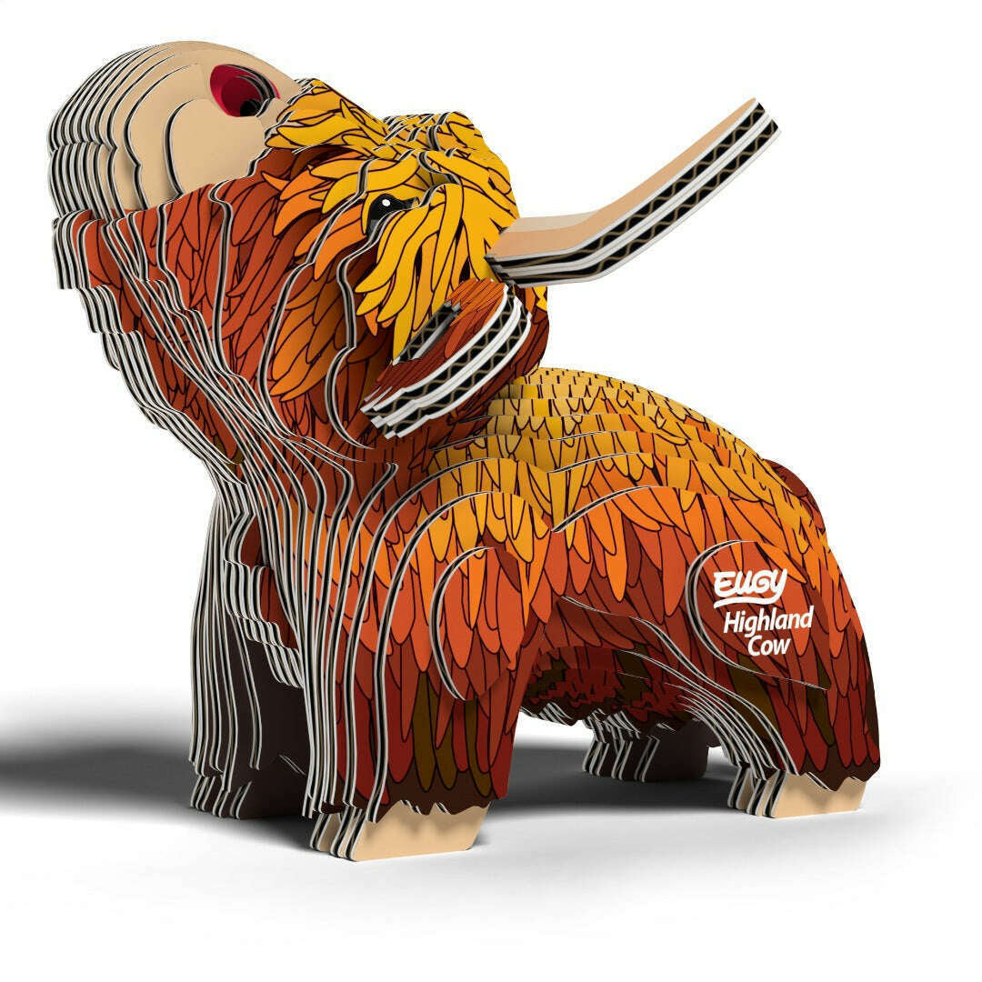 Eugy Highland Cow 3D Craft Kit Model No. 106 6 Years+ Toy