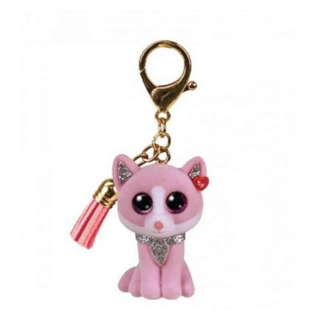 Fiona The Cat TY Mini Boo Key Clip Beanie DOB February 1