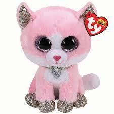Fiona The Pink Cat 15cm Ty Beanie Boos Soft Toy DOB February 1