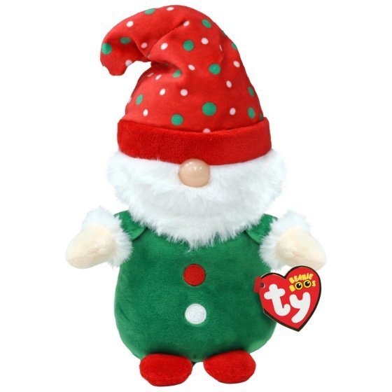 Gnolan The Green Gnome 15cm Ty Beanie Soft Toy DOB December 9