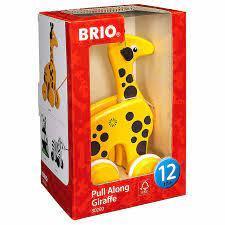 Brio Pull Along Giraffe Wooden Toy for 12 Months+ 30200