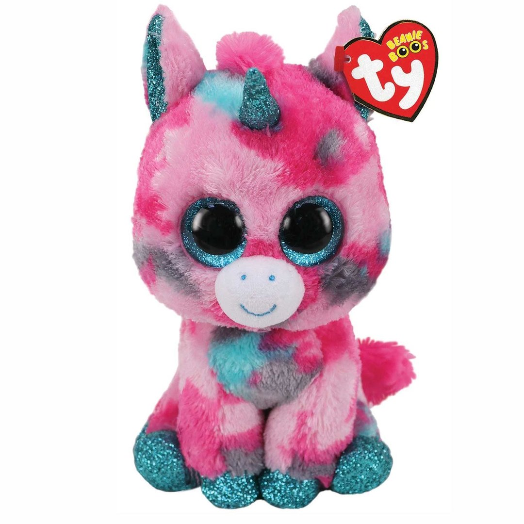 Gumball the Unicorn 15cm Ty Beanie Boos Soft Toy DOB August 13