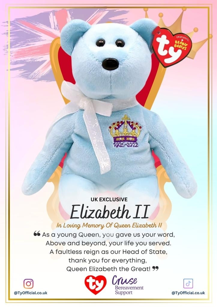 Queen Elizabeth II Ty Beanie Retro Style Classic Soft Toy 41289