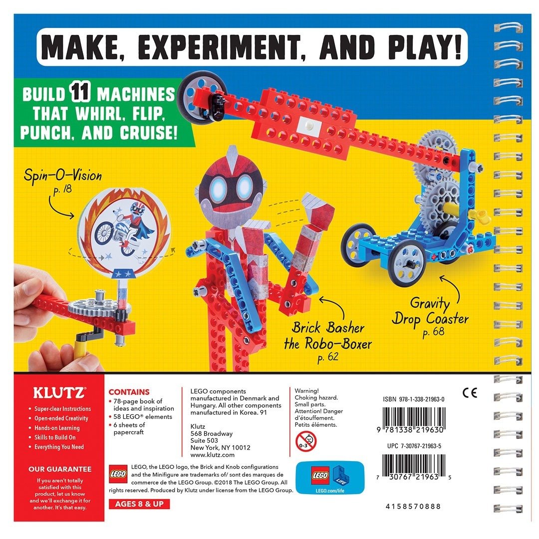 LEGO Gadgets 58 Technic Construction Pieces and Book by Klutz