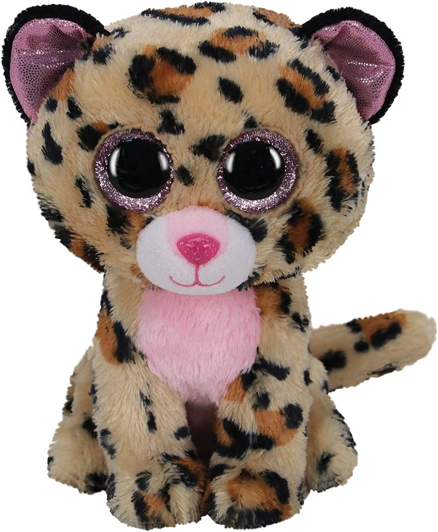 Livvie the Leopard 15cm Ty Beanie Soft Toy Plush DOB August 8