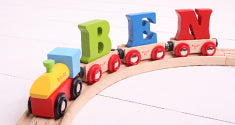 Personalised Rail Name Train Alphabet Letters by Big Jigs Toys