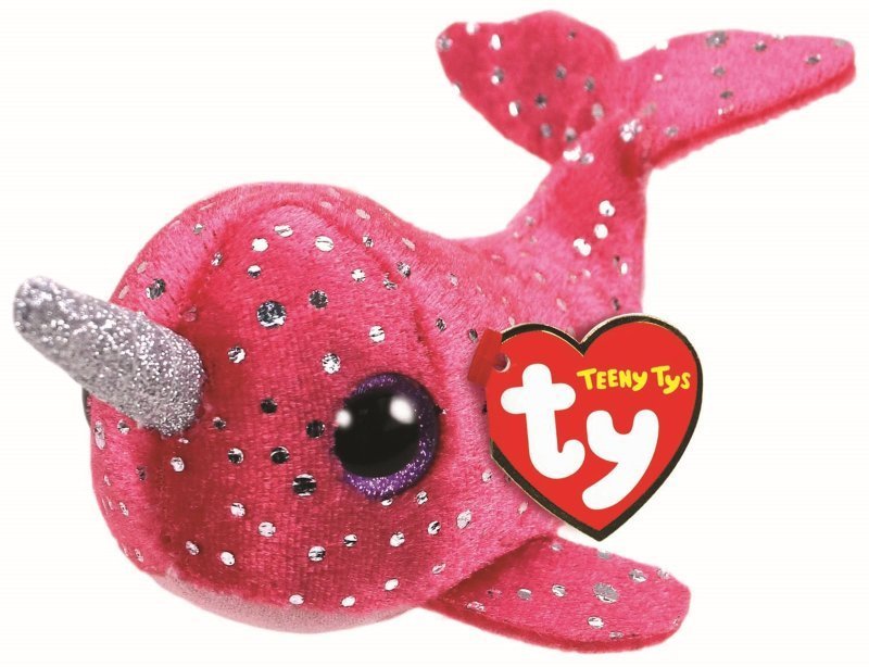 Nelly the Pink Narwal Teeny Ty Beanie Soft Toy DOB August 10