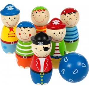 Wooden Pirate Skittles Game by BigJigs BJ853 2+