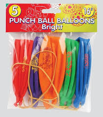 Pack of 5 Punch Ball Balloons 16" Bouncing Fun 3+