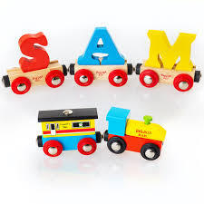 Personalised Rail Name Train Alphabet Letters by Big Jigs Toys