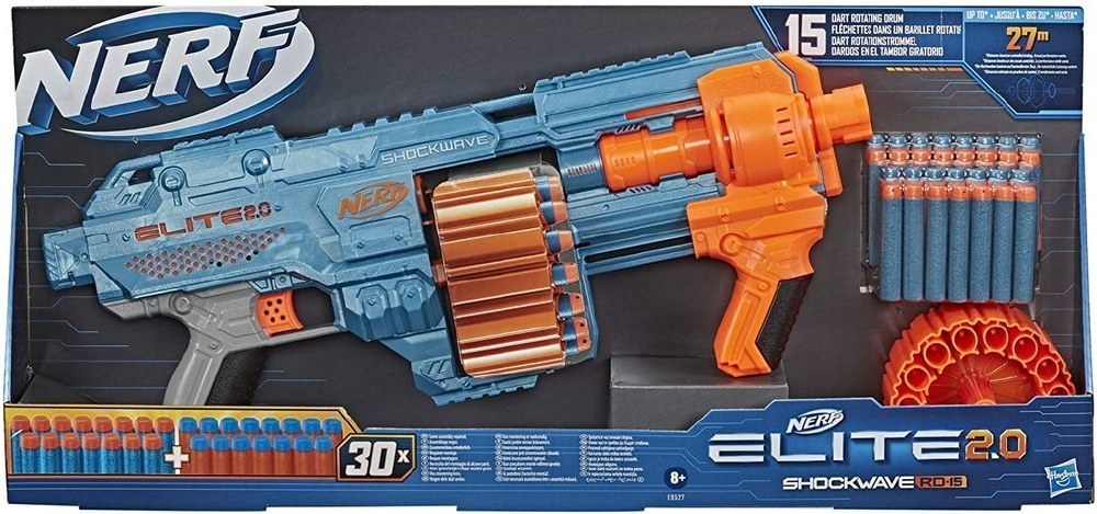 Nerf Elite 2.0 Shockwave RD-15 Blaster 8+