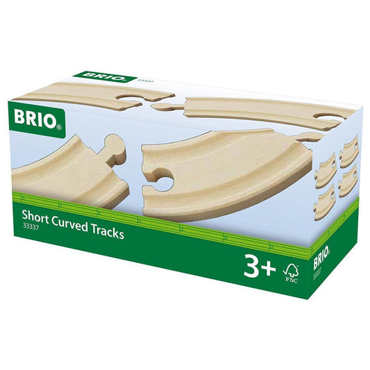 Brio Short Curved Track Wooden Pack of 4 33337 3+ Train Toy