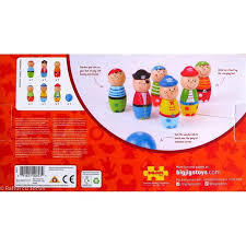 Wooden Pirate Skittles Game by BigJigs BJ853 2+