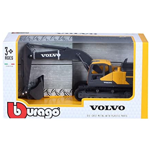 Burago Volvo Excavator Die Cast 1/50 3+