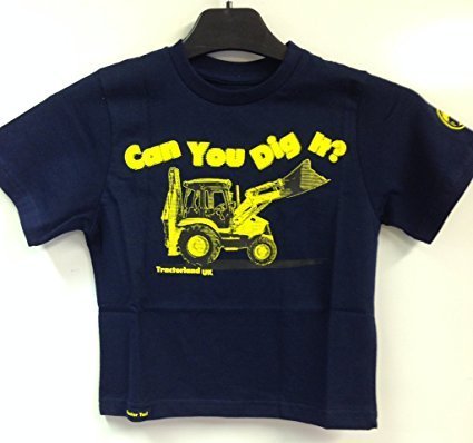 Tractor Ted Navy Blue Can You Dig It Short Sleeve T-Shirt 4-5 years