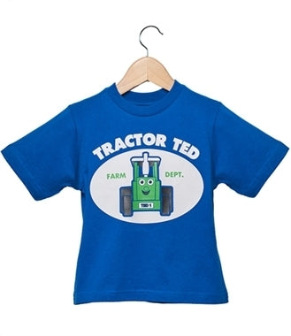 Tractor Ted Royal Blue Happy Short Sleeve T-Shirt T-018