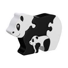 Wooden 4 Piece Panda and Baby Jigsaw Puzzle by Lanka Kade