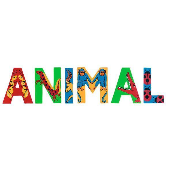Wooden Jungle Animals Alphabet Capital Letters