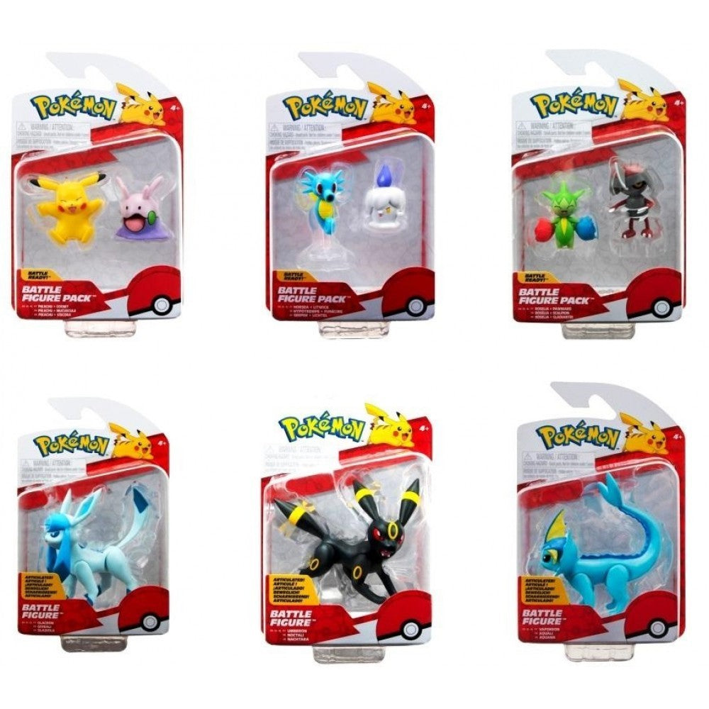 Roselia & Pawniard Pokemon 2-3" Battle Figure Pack 4+