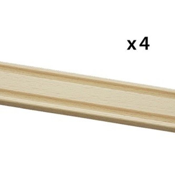 Brio Pack of 4 Long Straight Tracks 33341 Wooden Trains 3+