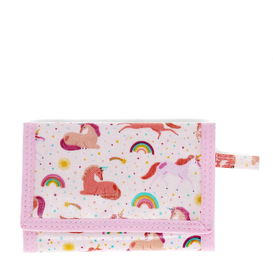 Children's Tri-fold wallet - Pink Unicorn