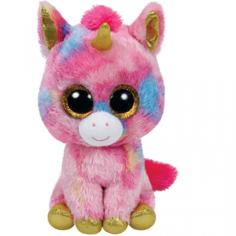 Fantasia Pink Unicorn 38cm Large Ty Beanie Soft Toy DOB May 8