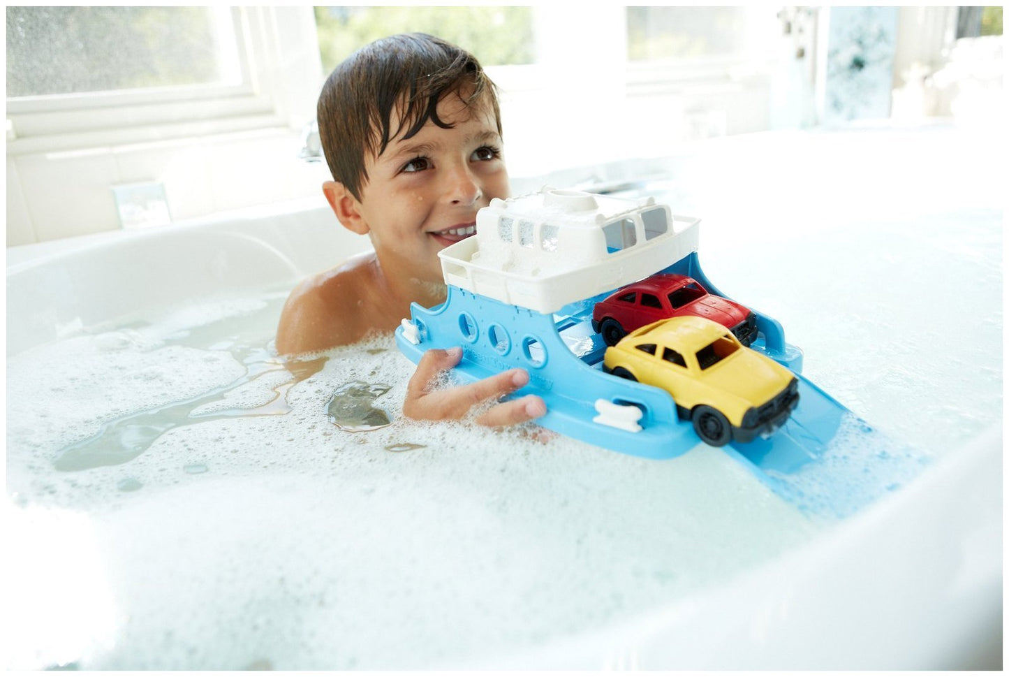 Ferry Boat with Cars Bath Toy by Green Toys GTFRBA1038
