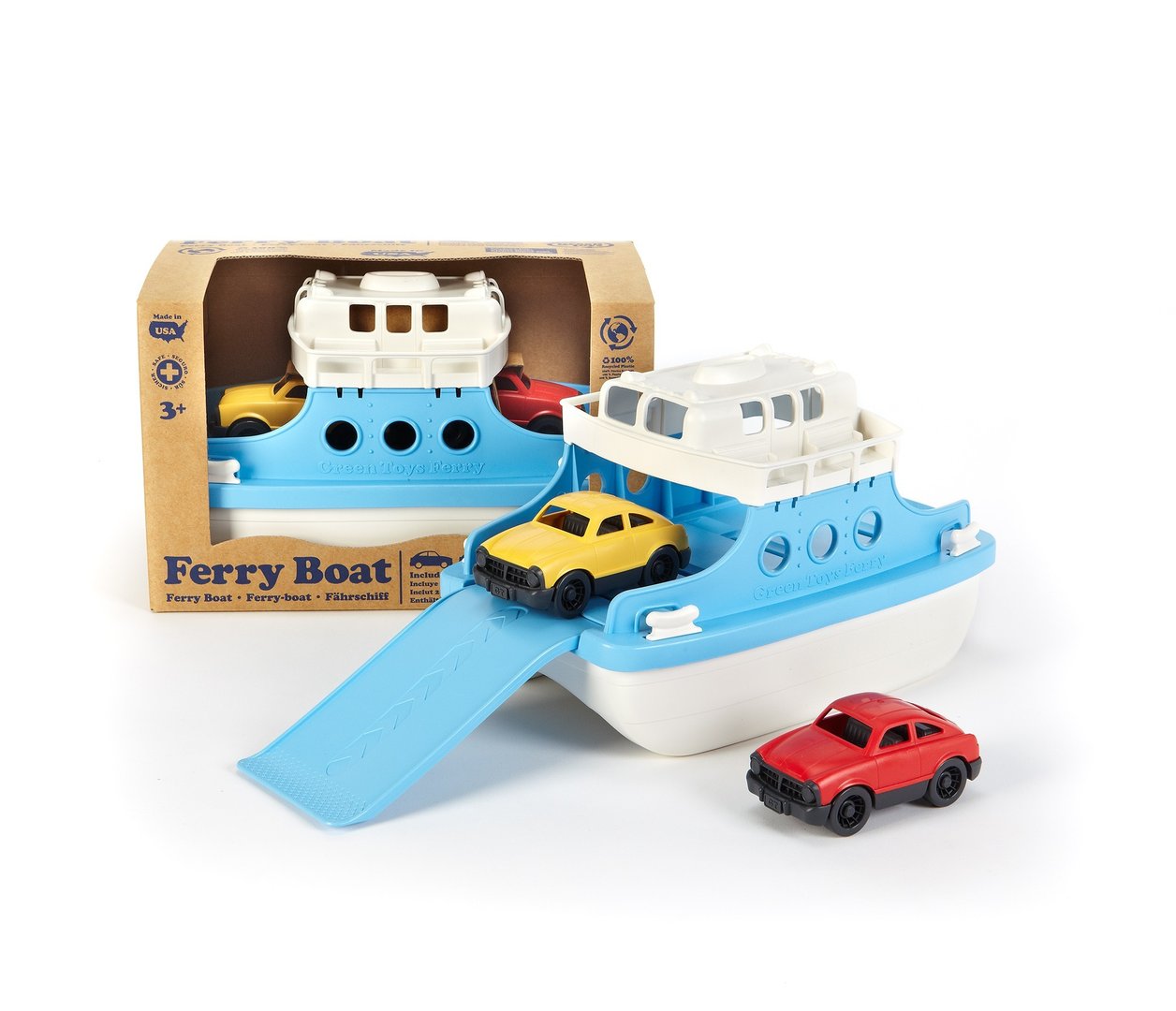 Ferry Boat with Cars Bath Toy by Green Toys GTFRBA1038