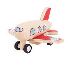 Wooden Pull Back Plane by Big Jigs Toys BJ993