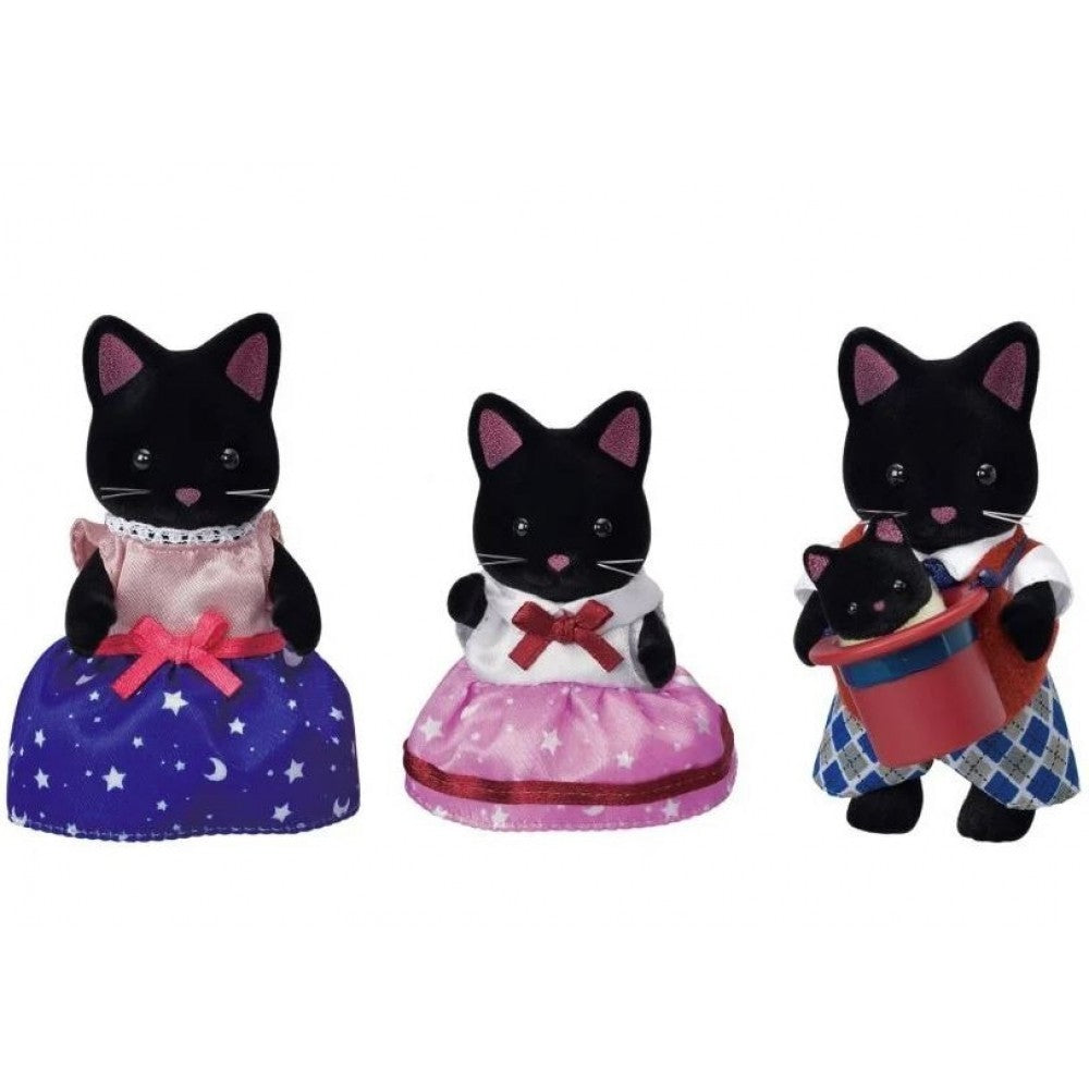 Sylvanian Families Midnight Cat Family Set 5530 with Figures