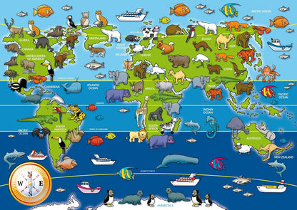 Ravensburger Animals of the World, 60 piece Giant Floor Jigsaw Puzzle 12+