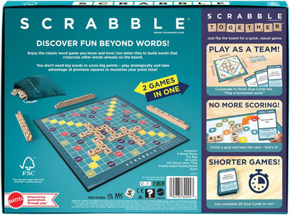 Scrabble (Wood Refresh) by Mattel 8+