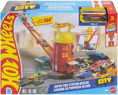 Hot Wheels Super Fire Station Rescue by Mattel 4+