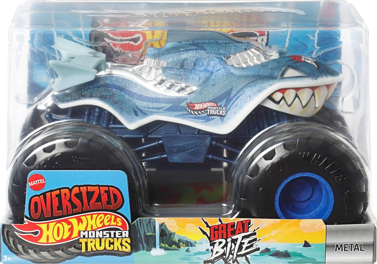 Hot Wheels Monster Trucks Oversized Great Bite 1:24 Scale Diecast Car by Mattel 3+