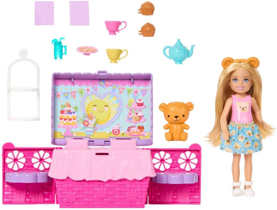 Barbie Club Chelsea Pop-Up Tea Party Doll & Playset by Mattel +3