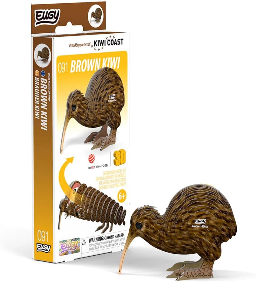 Eugy 3D Brown Kiwi Craft Kit Model No. 91 by Brainstorm