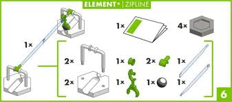 GraviTrax Add on Element - Zipline-  Expansion Pack Marble Run