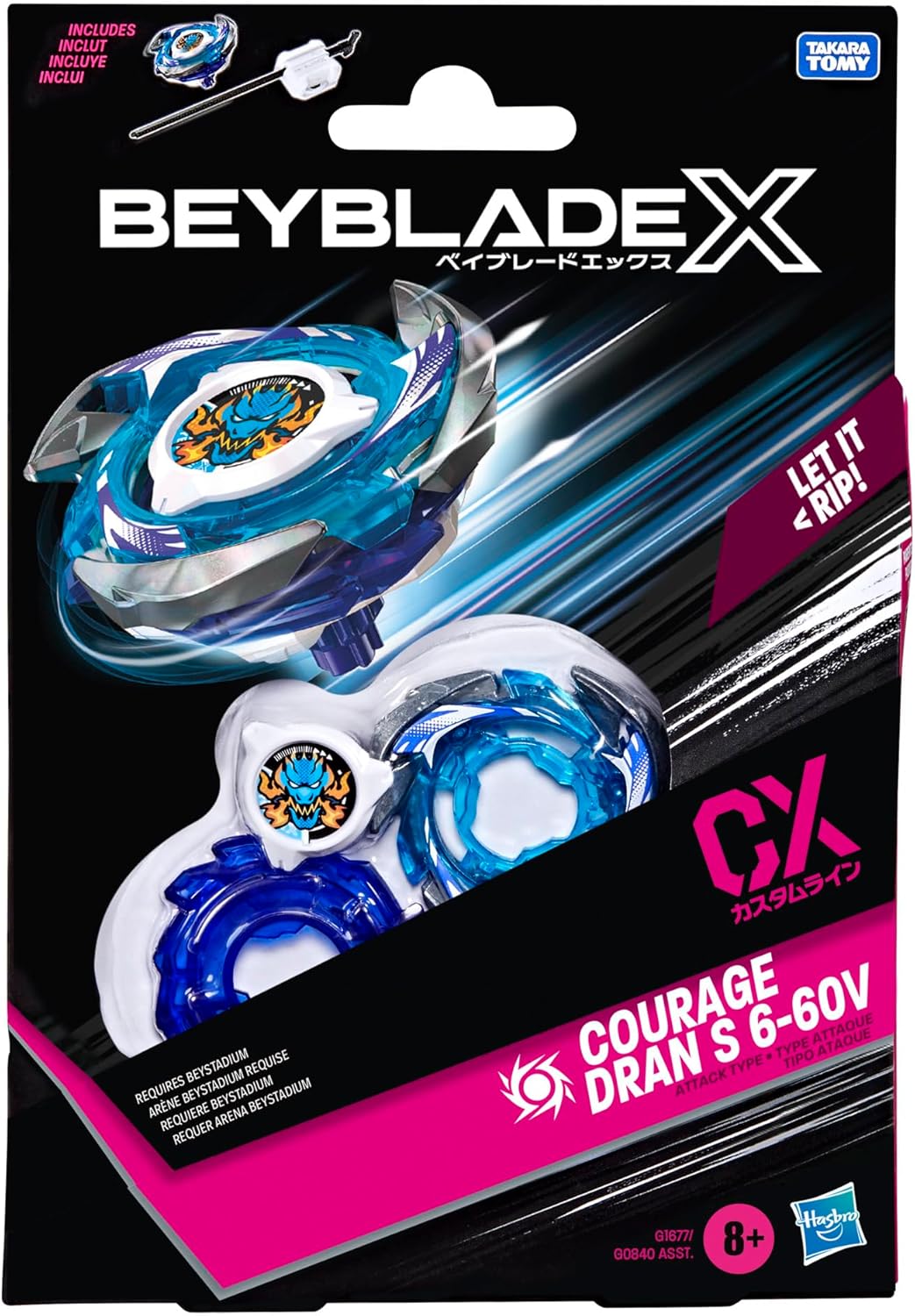 Bey Blade X Courage Dran S 6-60V CX Starter Pack Set 8+
