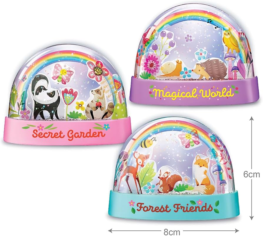 Glitter Rainbow Snow Domes Making Kit by 4M Creative 5+