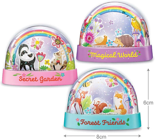 Glitter Rainbow Snow Domes Making Kit by 4M Creative 5+