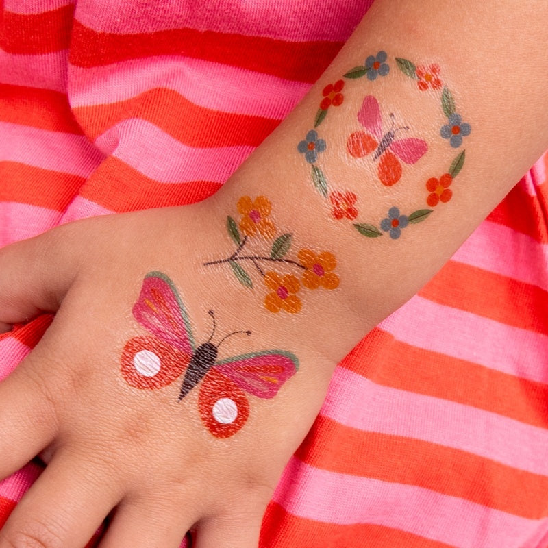 Temporary tattoos - Floral Flutter 3+