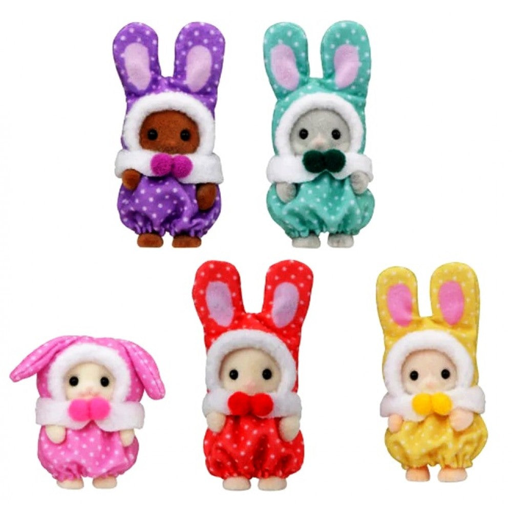 Sylvanian Families Cutie Collectibles - Colourful Bunny Costume Babies by Epoch 3+