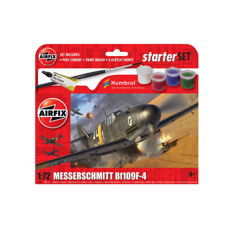 Airfix Starter Set Messerschmitt BF109F-4 1:72 Scale 8+