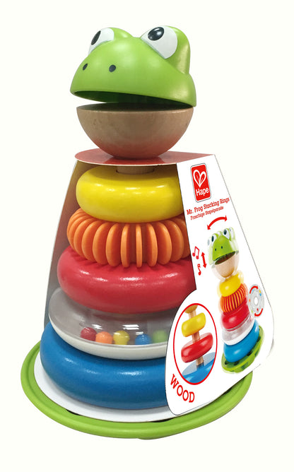 Mr. Frog Stacking Rings by Hape 12m+