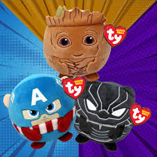 Marvel Groot Ty Beanie Puffie Ball  Plush 0+