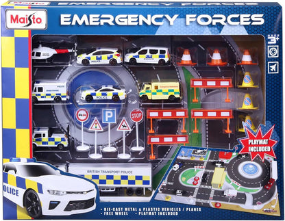 Maisto Emergency Services Playset with Playmat Included 1:64 3+