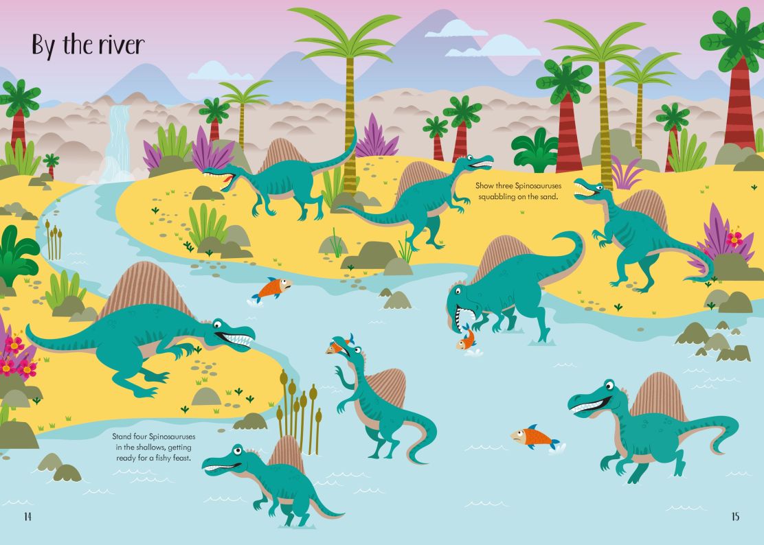 Little First Stickers Dinosaurs Book by Usborne 3+
