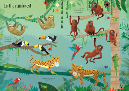Little First Stickers Animals Book by Usborne 3+