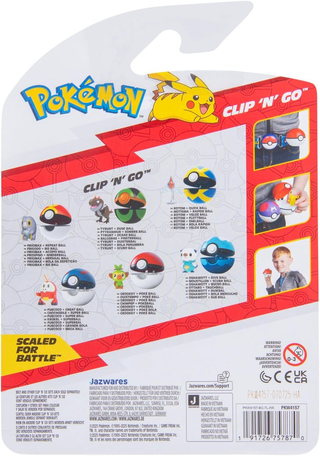 Grookey & Poke Ball Pokémon Clip ‘N’ Go Ball 4+